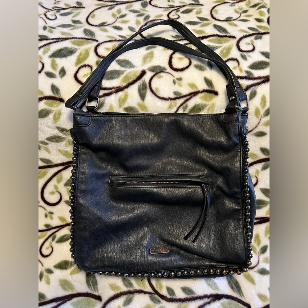 Soft black leather purse
